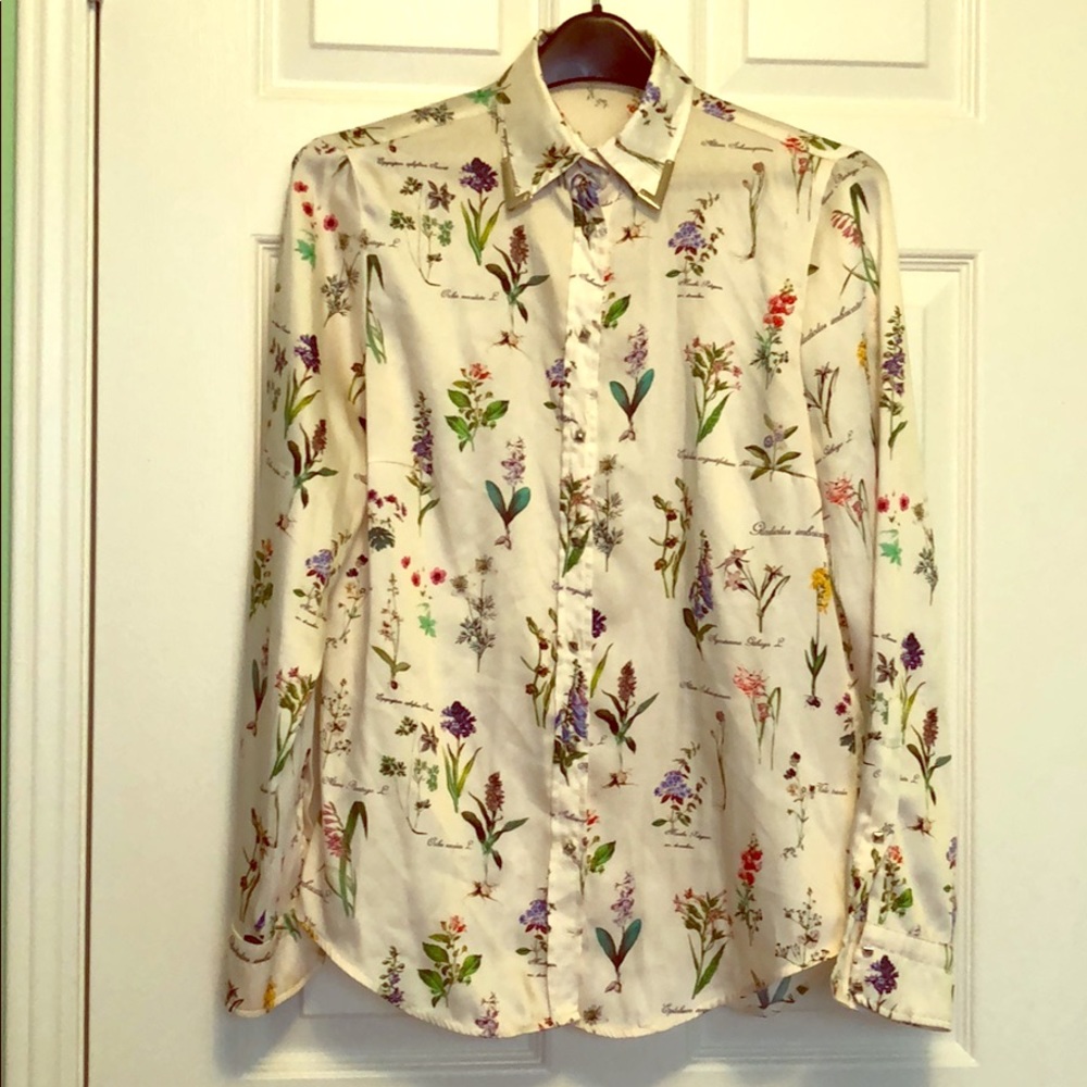 Worn Once Zara Floral Dress Shirt